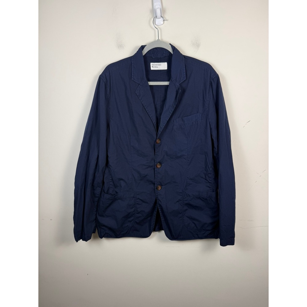 Universal Works Navy Twill London Jacket Mens XL Cotton Blazer Workwear Coat
